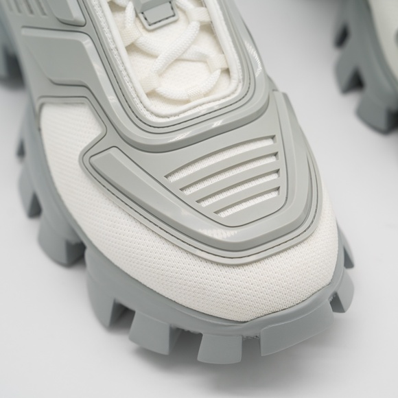 size 8.5uk 9.5 US Prada Cloudbust Thunder Grey White Fabric Rubber - Picture 7 of 13